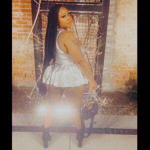 Silver Metallic Pleated Mini Skort